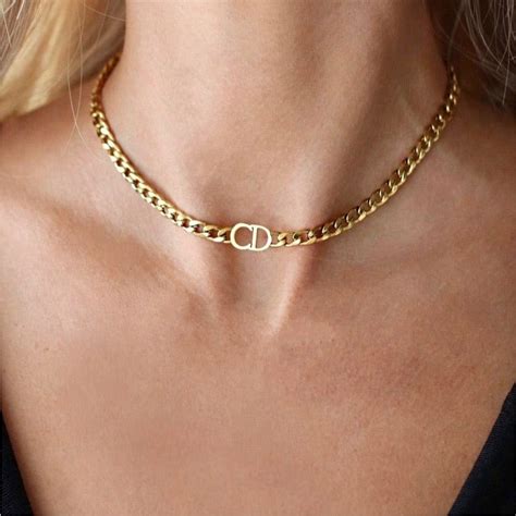 dior choker petit cd|Petit CD Choker Necklace Gold.